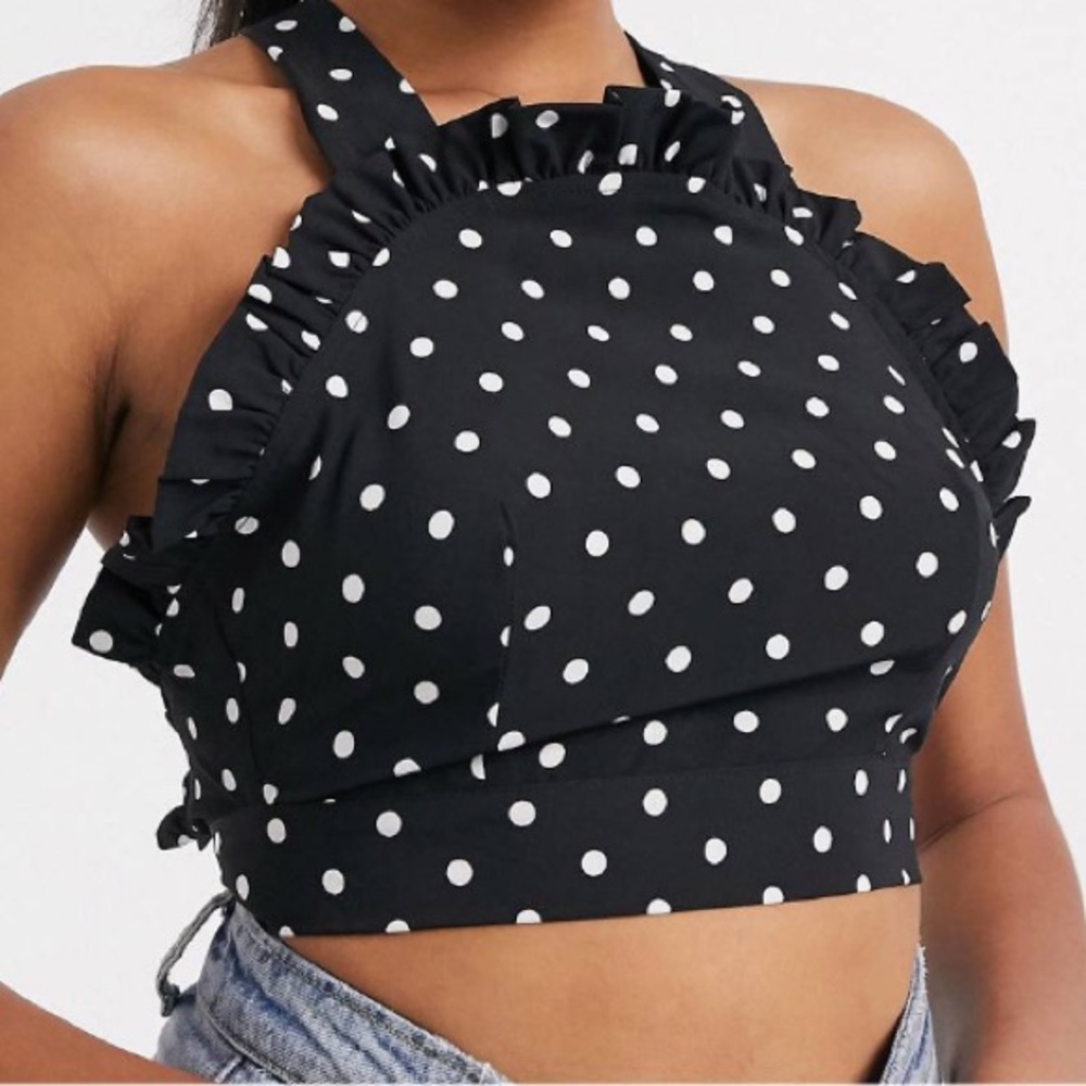 NWT! Polka dot crop top
